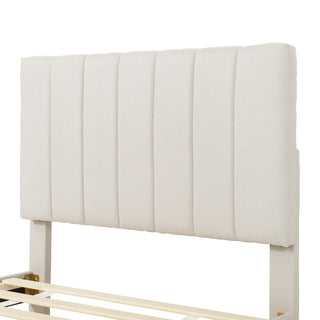 Upholstered Design Platform Bed With Trundle