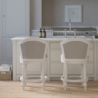 Barrel Back Stool With Swivel