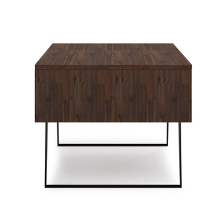 Lowry - Lift Top Coffee Table - Distressed Charcoal Brown