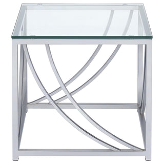 Kempton - 2 Piece Coffee And End Table Set - Chrome