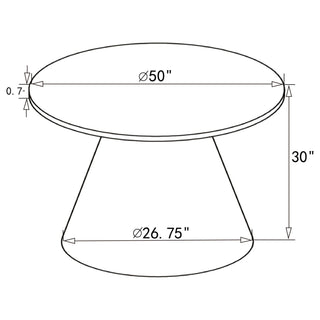 Earline - Round Dining Table - White Marble