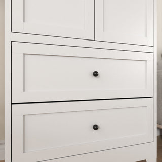 Pantry Cabinet With 2 Drawers, Freestanding Kitchen Storage Cabinet With Adjustable Shelves, Heavy-Duty Organizer For Spices, Dishware, Small Appliances - White