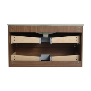 Wall Mounted Bathroom Vanity & Sink, 2 Soft Close Drawers