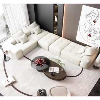 Modern Oversized Diy Combination Modular Sectional Sofa With Pillows