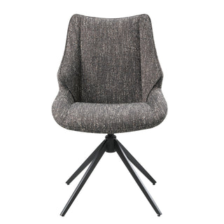 Malika - Side Chair With Swivel (Set of 2) - Brown Gray