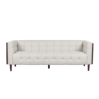 Contemporary Mid-Century Charm 3 Seater Sofa With Button Tufted Waffle Stitching