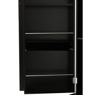 Fluted Kitchen Pantry Cabinet With 2 Large Drawers & 8 Door Spice Rack