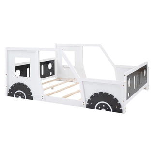 Classic Car Shaped Platform Bed With Wheels