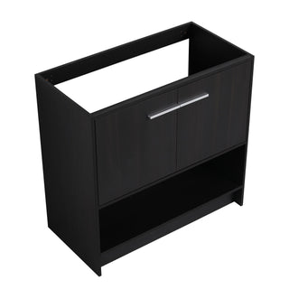 Modern Bathroom Vanity With Ceramic Sink, Freestanding Cabinet, Soft Closing Doors