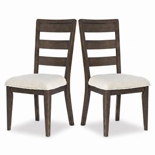 Upholstered Dining Chair With Ladder Back Design (Set of 2)