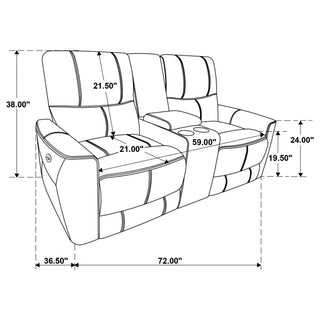 Amberly - 3 Piece Power Reclining Sofa Set - Light Gray