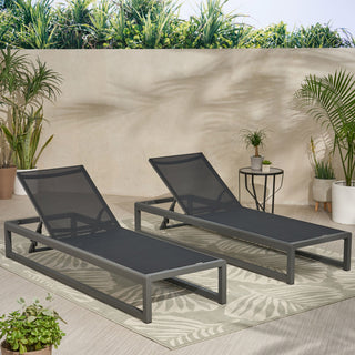 Outdoor Nylon Chaise Lounge, (Set of 2)
