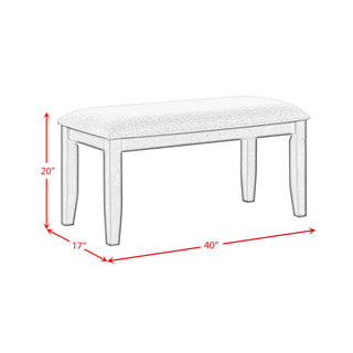 Portage - Dining Bench - Brown / Beige