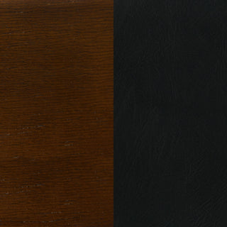 Swivel Stool With Upholstered Seat (Set of 2) - Black / Brown