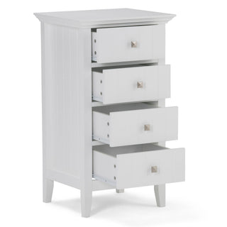Acadian - 4 Drawer Floor Storage Cabinet - Pure White