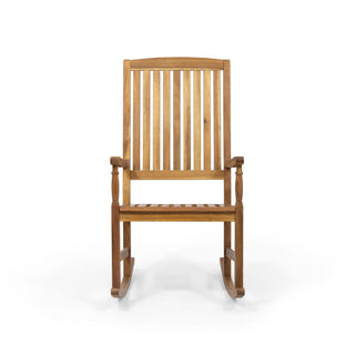 Muse - Outdoor Acacia Rocking Chair With Slat Design - Teak
