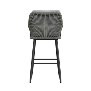 Bayhill - Fabric Barstool (Set of 2) - Black / Gray