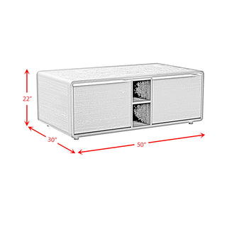 Halo - Smart Coffee Table With Fridge And Speaker - Black