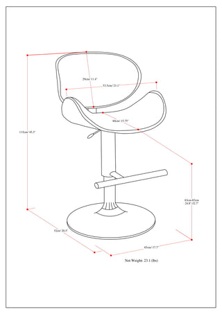 Marana - Multifunctional Handcrafted Bentwood Adjustable Swivel Bar Stool