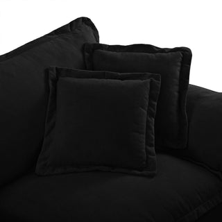 Modular Sectional Sofa With Movable Ottoman & Pillows