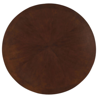 Calloway - Round Game Table With Pedestal Base - Dark Brown