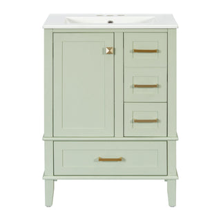 Bathroom Vanity, Modern Bathroom Cabinet With Sink Combo Set, Bathroom Storage Cabinet With A Soft Closing Door And 3 Drawers, Solid Wood Frame