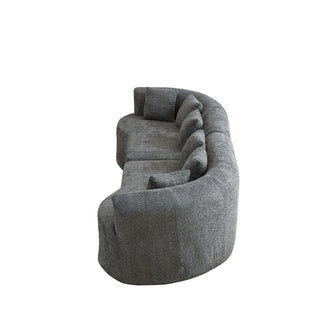 Curved Sectional Sofa With 6 Pillows