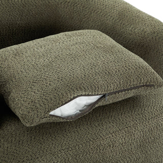 360° Swivel Barrel Sofa Chair With Throw Pillow, Upholstered Accent Chair