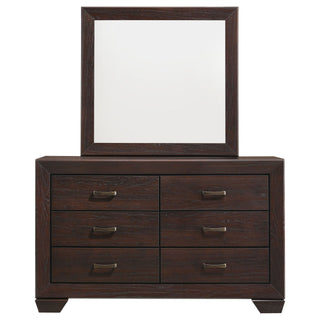 Holmgren - 6 Drawer Dresser With Mirror - Dark Coffee