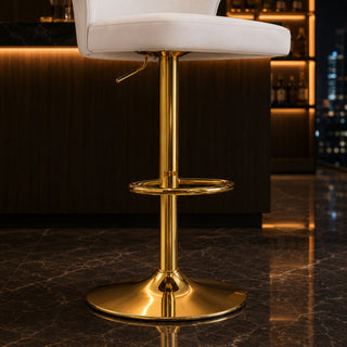 Adjustable Swivel Bar Chair With High Back Support