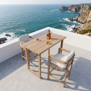 Bar Stool For Gardens And Patio (Set of 2) - Oak