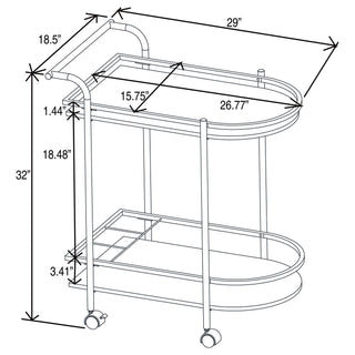 Serving Cart With Wine Rack
