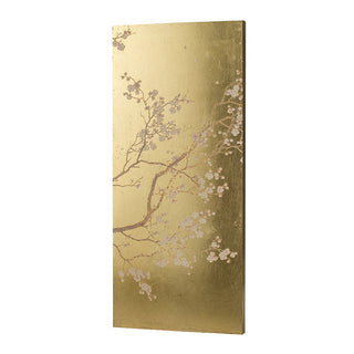 Cherry Blossom Wall Art Panels, Wall Decor For Living Room Dining Room Office Bedroom (Set of 2) - Gold