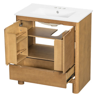 Softened Modern Bathroom Vanity With Sink