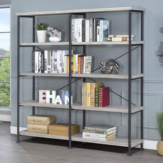 Double Wide Bookcase Shelves - Gray