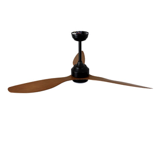 Ceiling Fan With Lights Quiet DC Motor 3 Blade Ceiling Fans 6 Speed Levels, Reversible Ceiling Fan - Matte Black / Wood