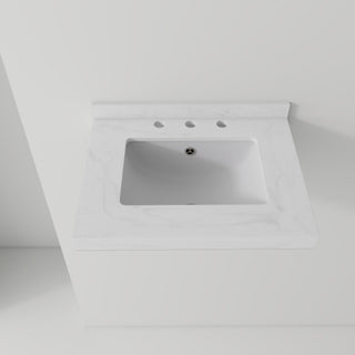 Basin Sink, Triple Faucet Holes, 2" Thick Rim, Sink Only
