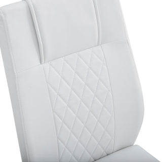 Modern Dining Chairs With Padded Seat, Metal Legs