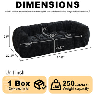 Modern Sofa With Piano Key Backrest