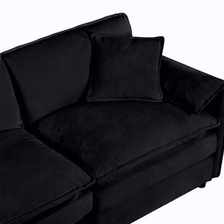 Modern Oversized Deep Seat Luxury 2 Piece Sofa Set With 4 Pillows