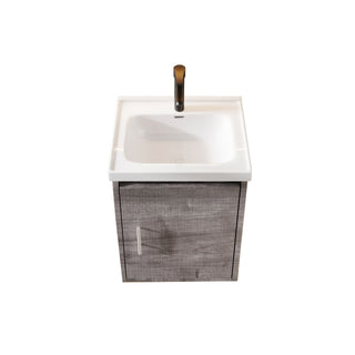 Floating Bathroom Vanity Combo, Wall Mounted Cabinet With Sink & Soft Close Doors For Small Bathrooms