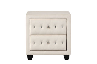Sophia - 2 Drawer Upholstered Nightstand