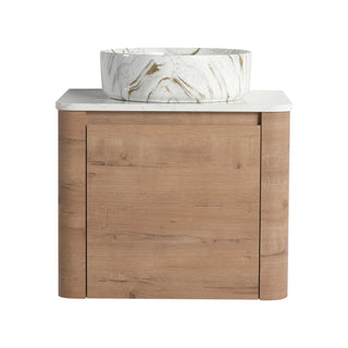 Wall Mounted Bathroom Vanity With Art Sink, 1 Soft Close Door