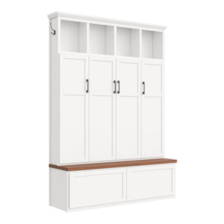 Hall Tree With 4 Hidden Cabinets