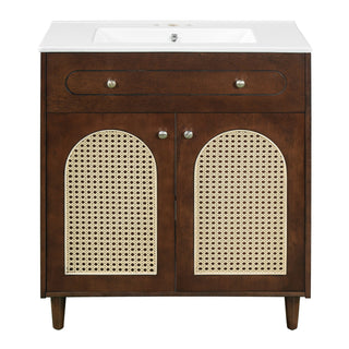 Modern Bathroom Vanity With Sink, Cabinet With Adjustable Shelf