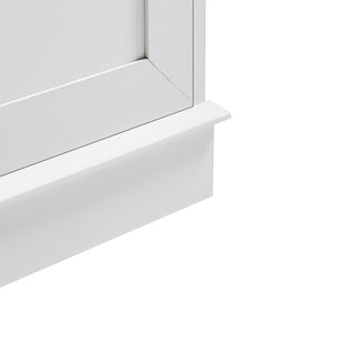 Tall Freestanding Bathroom Storage Cabinet With Adjustable Shelves And Side Hooks Board, Rectangle Design