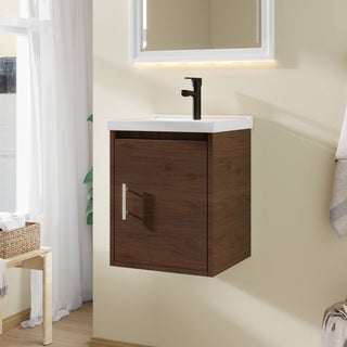 Floating Bathroom Vanity Combo, Wall Mounted Cabinet With Sink & Soft Close Doors For Small Bathrooms