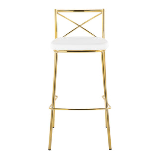 Modern Charlotte - Contemporary Fixed Height Barstool (Set of 2)