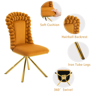 Upholstered Swivel Dining Chairs (Set of 2)