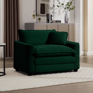 Modern Classic Fabric Single Chair Deep Seat Sofa With Pillow
